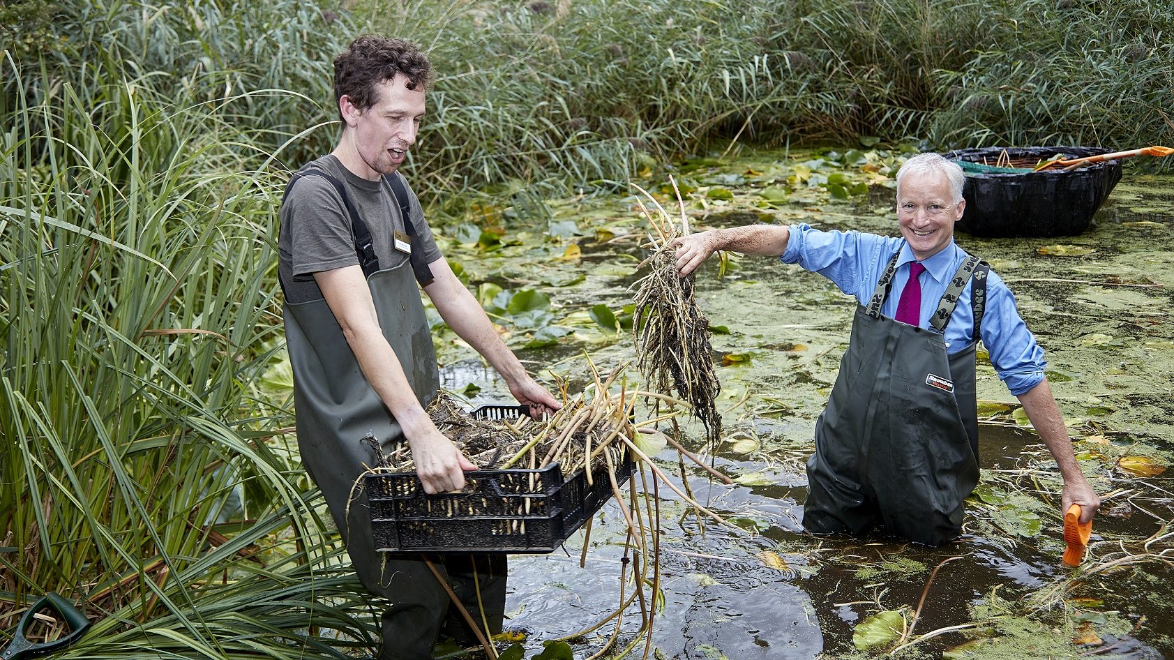 The Natural History Museum's head of Gardens Tom McCarter and director Doug Gurr