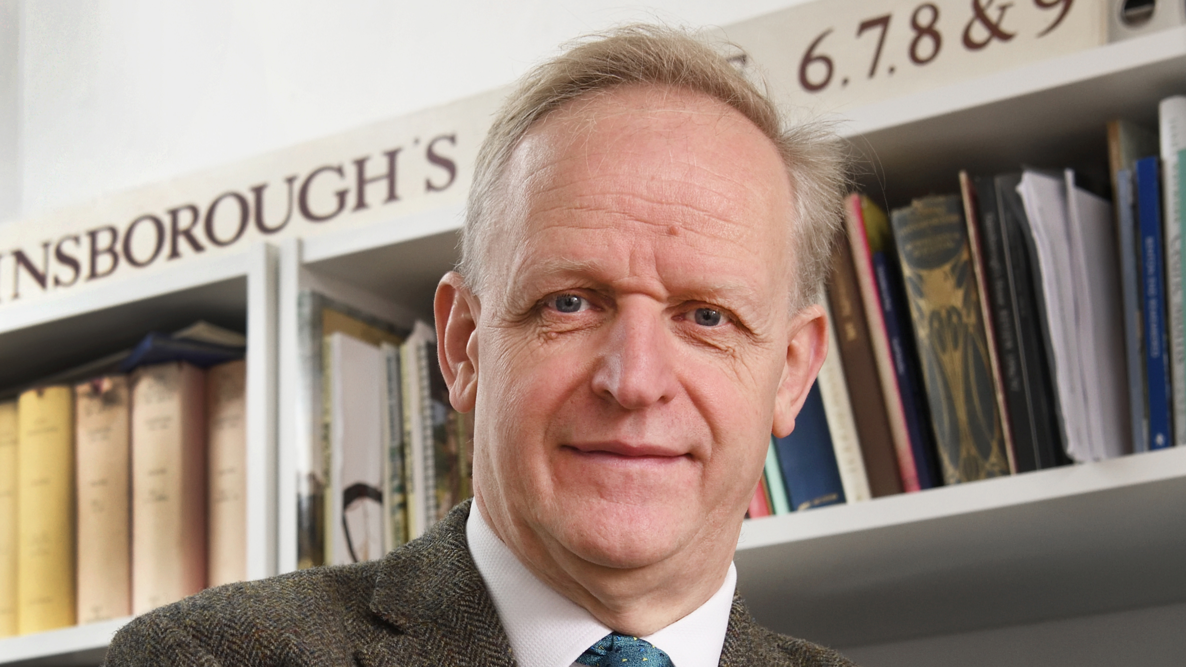 Mark Bills pictured in the library at Gainsborough's House in Sudbury, Suffolk